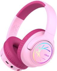 iClever Kids Bluetooth Headphones with LED Lights BTH18 Pink