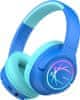 iClever Kids Bluetooth Headphones with LED Lights BTH18 Blue