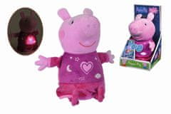 Peppa Pig 2v1 plyšové prasátko Peppa, hrající + světlo, růžový, 25 cm