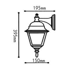 ACA ACA Lighting Garden lantern venkovní nástěnné svítidlo HI6042V