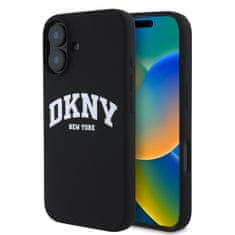 DKNY Zadní kryt Liquid Silicone Arch Logo MagSafe pro iPhone 16 Plus Black