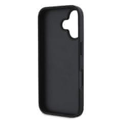 DKNY Zadní kryt PU Leather Repeat Pattern Tonal Stripe pro iPhone 16 Black