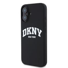 DKNY Zadní kryt Liquid Silicone Arch Logo MagSafe pro iPhone 16 Plus Black