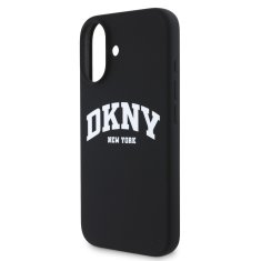 DKNY Zadní kryt Liquid Silicone Arch Logo MagSafe pro iPhone 16 Plus Black