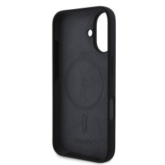 DKNY Zadní kryt Liquid Silicone Arch Logo MagSafe pro iPhone 16 Black