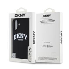 DKNY Zadní kryt Liquid Silicone Arch Logo MagSafe pro iPhone 16 Black