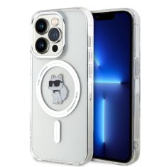 Karl Lagerfeld  IML Choupette MagSafe Zadní Kryt pro iPhone 15 Pro Transparent