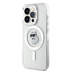 Karl Lagerfeld  IML Choupette MagSafe Zadní Kryt pro iPhone 15 Pro Transparent