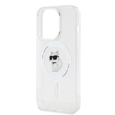 Karl Lagerfeld  IML Choupette MagSafe Zadní Kryt pro iPhone 15 Pro Transparent