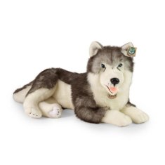 Rappa Plyšový pes husky ležící 60 cm eco-friendly