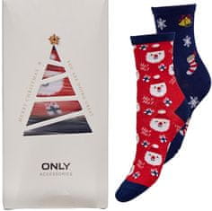 ONLY 2 PACK - dámské ponožky ONLCHRISTMAS 15327377 Night Sky