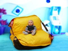 Beanbag Sedací pytel 189x140 duo brown - yellow