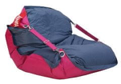 Beanbag Sedací pytel 189x140 duo pink - jeans