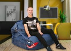 Beanbag Sedací pytel 189x140 comfort s popruhy jeans