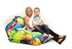 Beanbag Designový sedací vak 189x140 abstrakt s popruhy