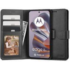 Tech-protect Wallet knížkové pouzdro na Motorola Edge 50 Neo, černé