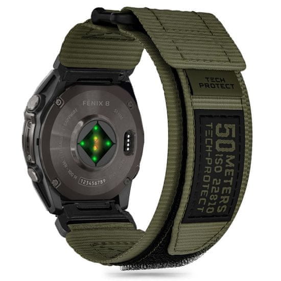 Tech-protect Scout Pro řemínek na Garmin Fenix 5x / 5x Plus / 6x / 6x Pro / 7x / 8 51mm, military green