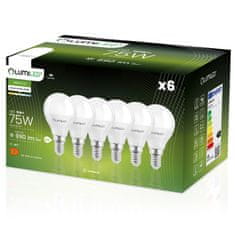 LUMILED 6x LED žárovka P45 E14 10W = 75W 990lm 4000K Neutrální bílá 180°