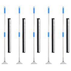 shumee vidaXL Stěrky na podlahu 5 ks 75 x 119,5 cm ocel a guma