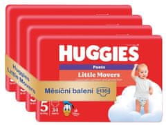 Huggies měsíční balení Little Movers Pants 5, 136 ks