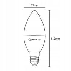 LUMILED 6x LED žárovka E14 B35 10W = 75W 990lm 4000K Neutrální bílá 180°