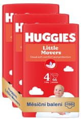 Huggies měsíční balení Little Movers Mega 4, 198 ks