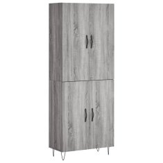 Vidaxl Skříň highboard šedá sonoma 69,5 x 34 x 180 cm kompozitní dřevo