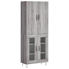 Vidaxl Skříň highboard šedá sonoma 69,5 x 34 x 180 cm kompozitní dřevo