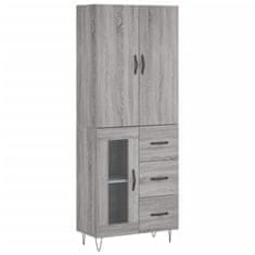 Vidaxl Skříň highboard šedá sonoma 69,5 x 34 x 180 cm kompozitní dřevo