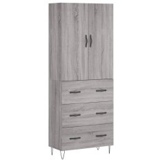 Vidaxl Skříň highboard šedá sonoma 69,5 x 34 x 180 cm kompozitní dřevo