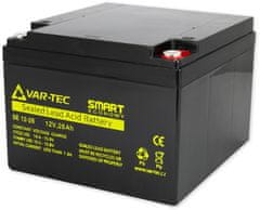 VAR-TEC Akku Smart Economy 12V/26Ah - zálohování EZS, životnost 2-3 roky