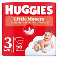 Huggies HUGGIES Pleny jednorázové Little Movers 3 (4-9 kg) 56 ks