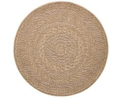 NORTHRUGS Kusový koberec Forest 103998 Beige/Brown – na ven i na doma 160x160 (průměr) kruh