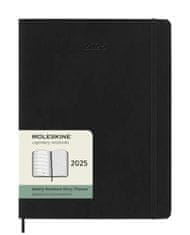 Moleskine Plánovací zápisník 2025 černý XL, měkký