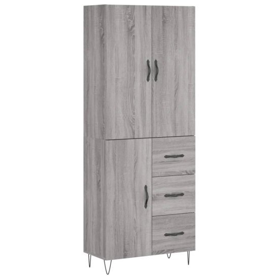 Vidaxl Skříň highboard šedá sonoma 69,5 x 34 x 180 cm kompozitní dřevo