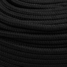 Vidaxl Pracovní lano černé 10 mm 25 m polyester