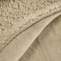 Eurofirany Přehoz na postel TEDY 70x160 Eurofirany světle béžový soft luxe + hřejivý fleece