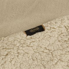 Eurofirany Přehoz na postel TEDY 70x160 Eurofirany světle béžový soft luxe + hřejivý fleece