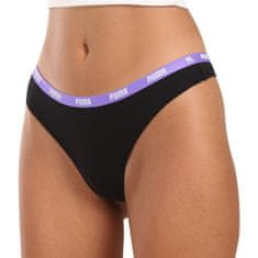 Puma 3PACK dámská tanga černá (503008001 006) - velikost S