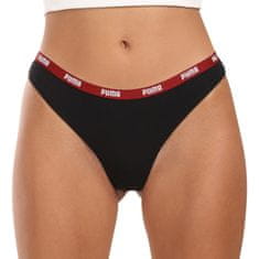 Puma 3PACK dámská tanga černá (503008001 007) - velikost S