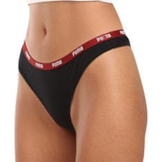 Puma 3PACK dámská tanga černá (503008001 007) - velikost S