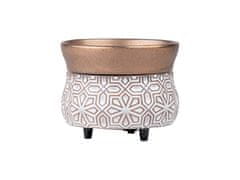 Candle Warmers elektrická aromalampa a ohřívač svíček 2v1 Bronze Geometric