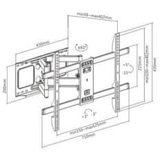 Gembird Držák TV WM-80ST-02, 37"-80" (60kg), otočný a náklopný