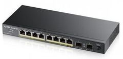 Zyxel GS1100-10HPv2, unmanage PoE 8x Gigabit, 2x Fiber Uplink, 120 Watt PoE