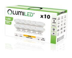 LUMILED 10x LED žárovka 12V AR111 G53 15W = 100W 1521lm 3000K Teplá biela 38°