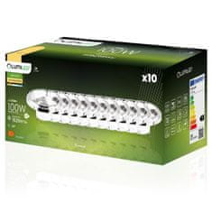 LUMILED 10x LED žárovka 12V AR111 G53 15W = 100W 1521lm 3000K Teplá biela 24° Silver