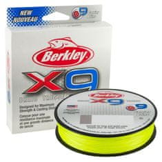 Berkley Berkley pletená šňůra X9 Fluro Zelená 150m 0,06mm