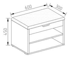 CASARREDO Botník FAZAR S, bílá