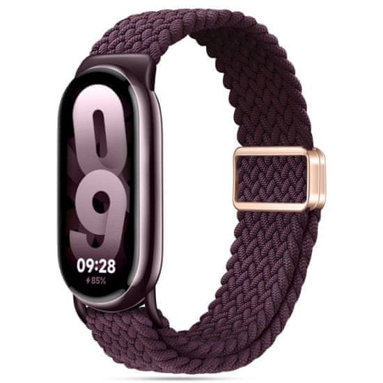 Tech-protect Nylonmag řemínek na Xiaomi Smart Band 8 / 9 / NFC, dark cherry