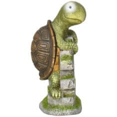 OUTSUNNY Turtle Sculpture With Led Solar Light Garden Ornament, 14,5" Outdoor Ornament For Lawn, Garden, Yard 